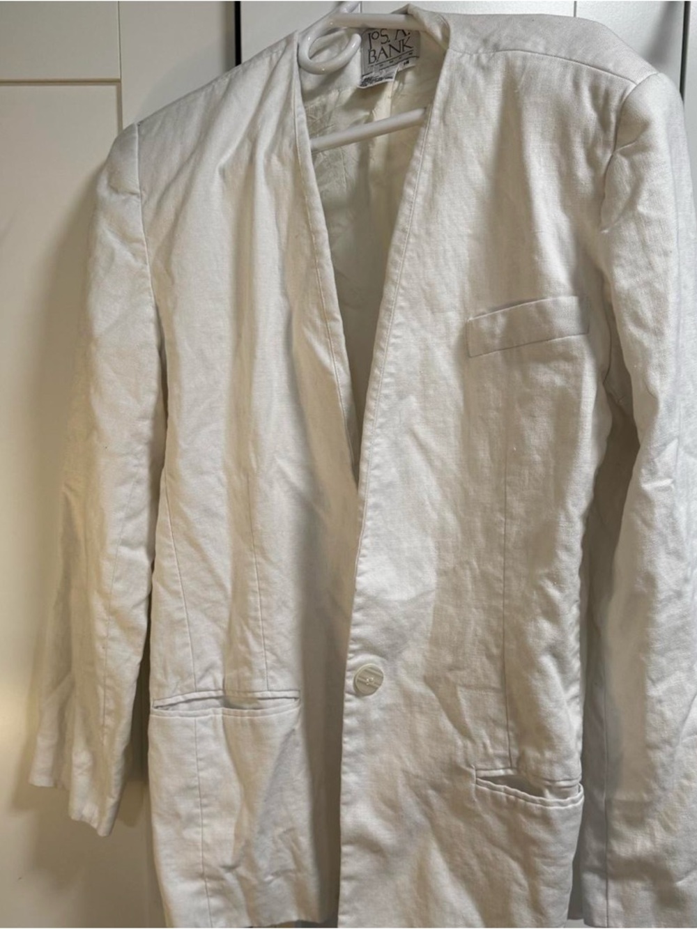 Jos. A. Bank White Lightweight Shirt Jacket